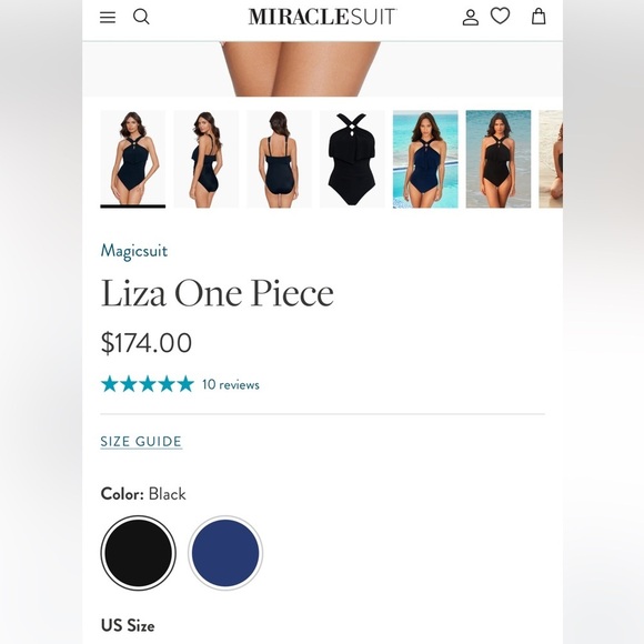 Magicsuit Liza One Piece Swimsuit size 10 Black - Picture 6 of 6